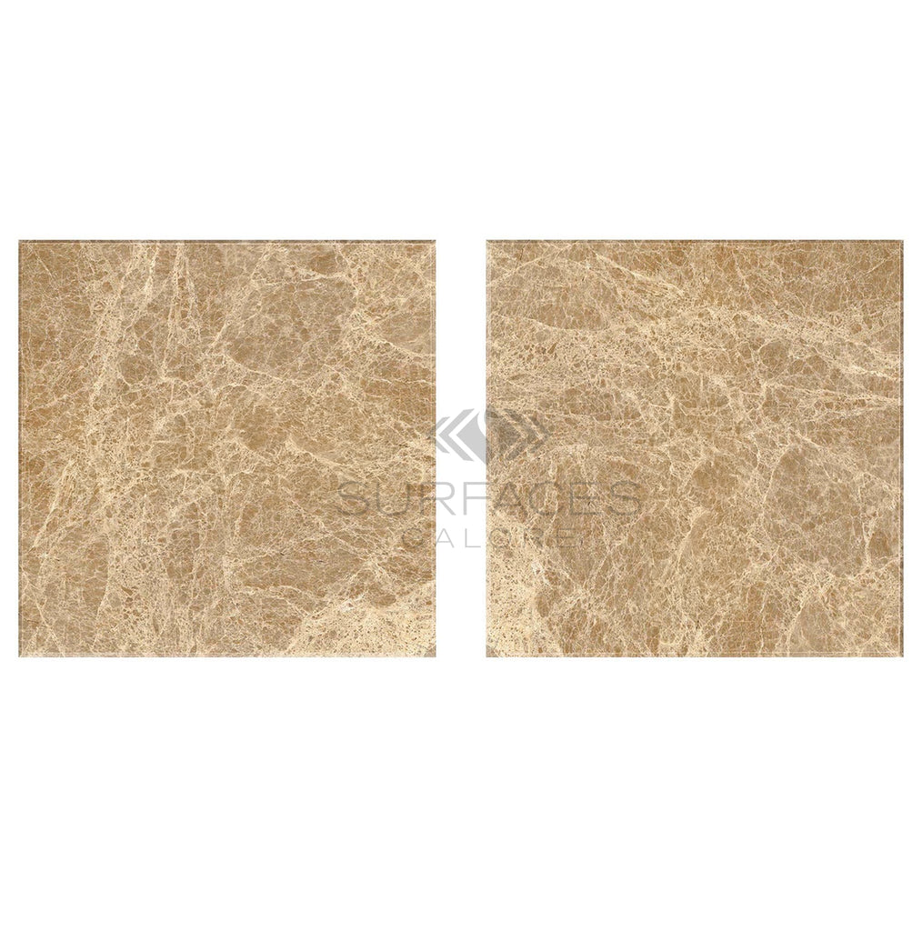 Emperador Light Premium Marble 12X12 Polished - SurfacesGalore