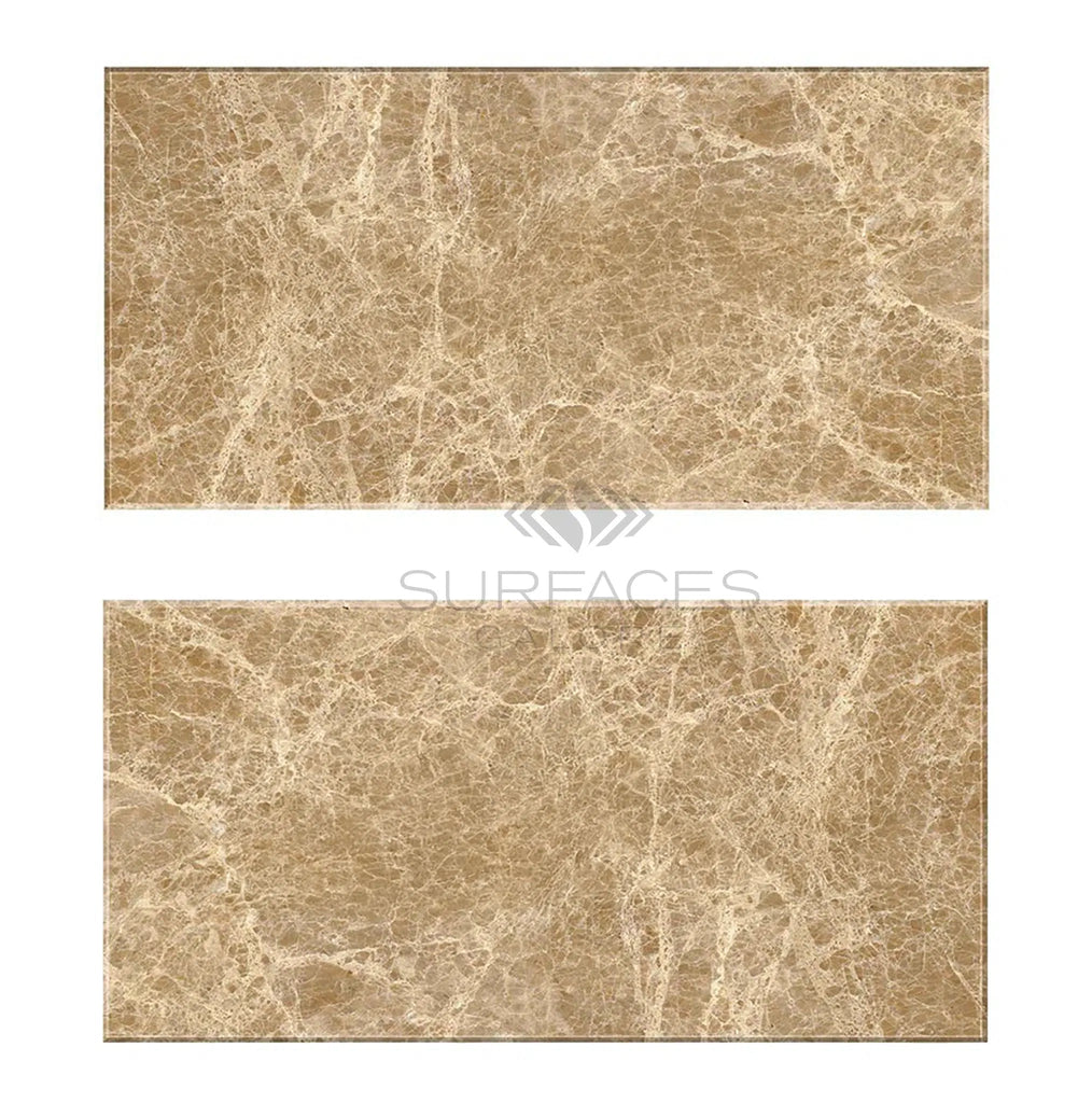 Emperador Light Premium Marble 12X24 Polished - SurfacesGalore