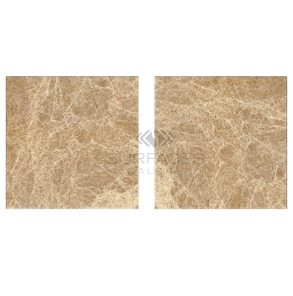 Emperador Light Premium Marble 18X18 Polished - SurfacesGalore