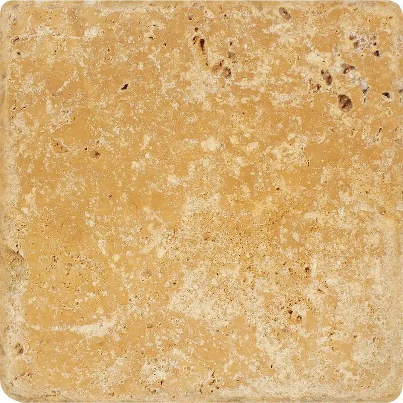 Gold/Yellow Travertine 18X18 Tile Tumbled - SurfacesGalore