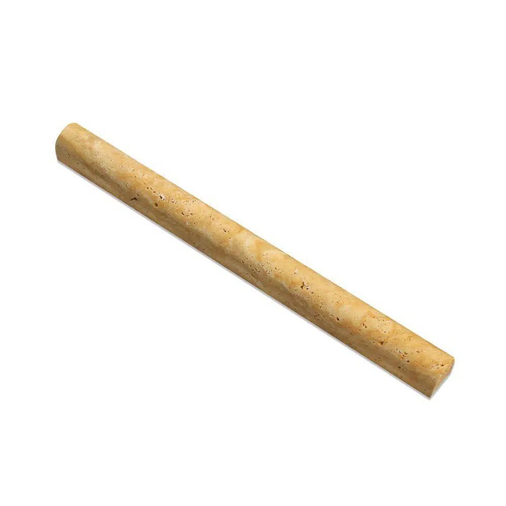 Gold/Yellow Travertine 1X12 Dome (Cane) Liner Honed - SurfacesGalore