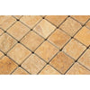 Gold/Yellow Travertine 2X2 Mosaic Tumbled - SurfacesGalore