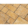 Gold/Yellow Travertine 3-pcs. Mini-Pattern (Non-Interlocking) Mosaic Tumbled