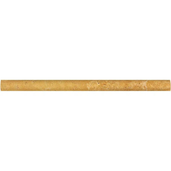 Gold/Yellow Travertine 3/4X12 Bullnose Liner Honed - SurfacesGalore