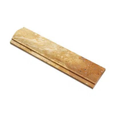 Gold/Yellow Travertine 3X12 Arch / Baldwin Molding Liner Honed - SurfacesGalore