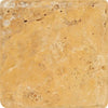 Gold/Yellow Travertine 4X4 Tile Tumbled - SurfacesGalore