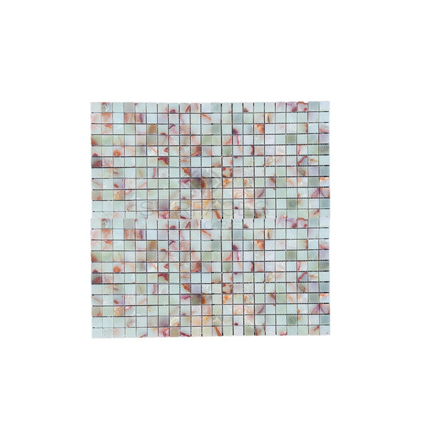 Green Onyx Premium Marble 1X1 Mosaic Marble Tile Polished - SurfacesGalore