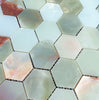 Green Onyx Premium Marble 2X2 Hexagon Mosaic Marble Tile Polished - SurfacesGalore