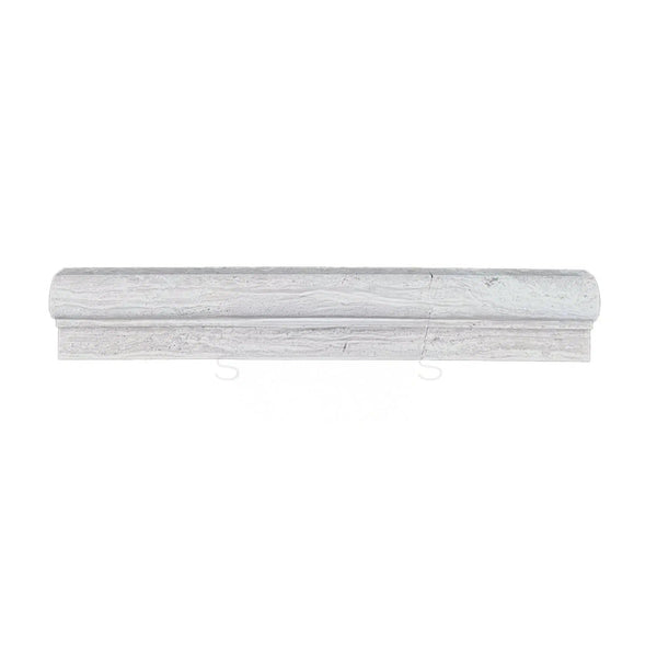 Haisa Light (White Wood) 2X12 OG-1 (Single-Step Chair Rail Trim)Liner Limestone Honed