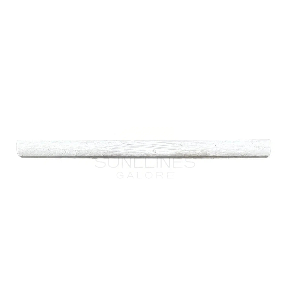 Haisa Light (White Wood) 3/4X4 Bullnose Liner Limestone Honed