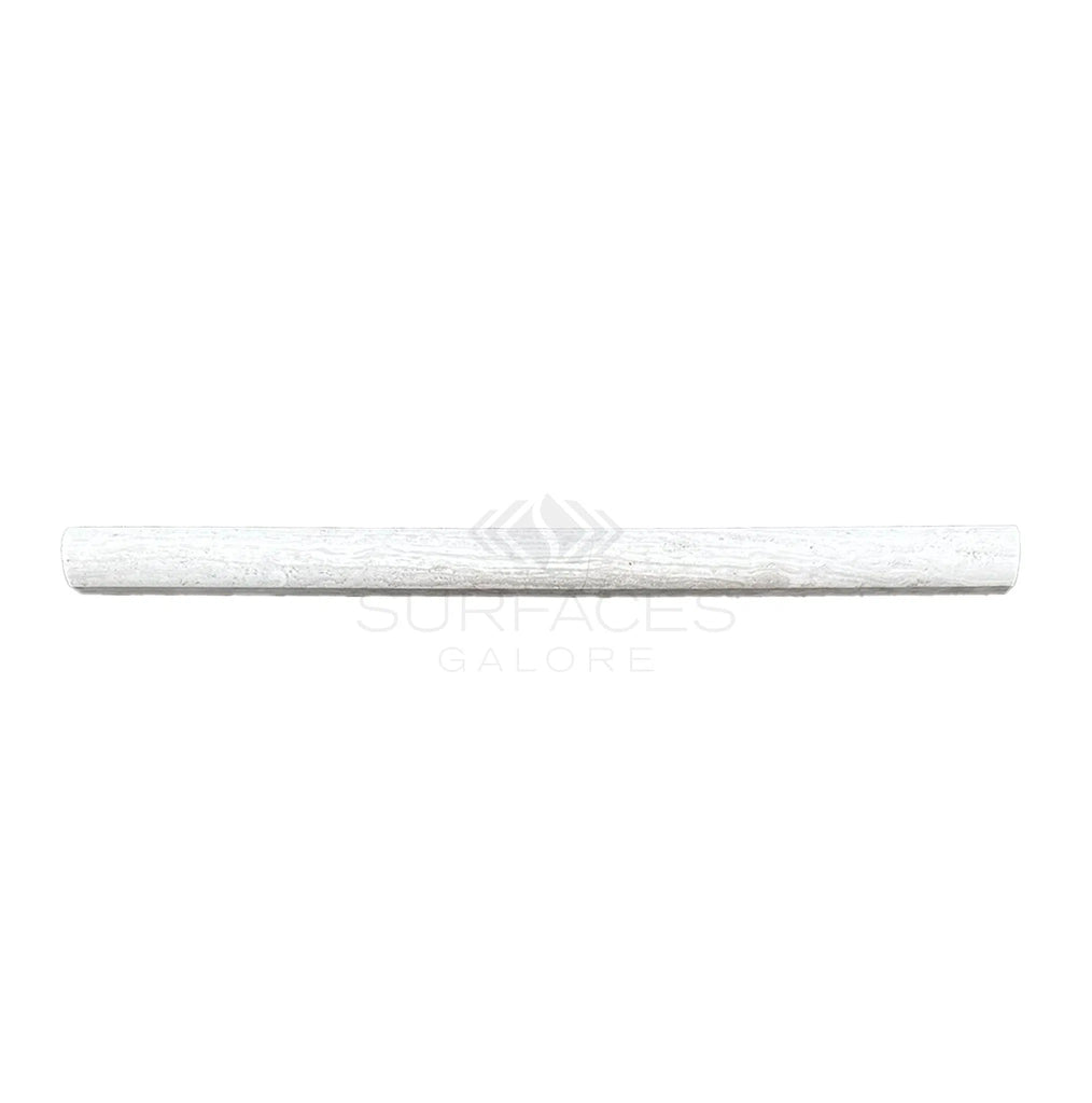 Haisa Light (White Wood) Premium 1/2X12 Pencil Liner Limestone Honed - SurfacesGalore