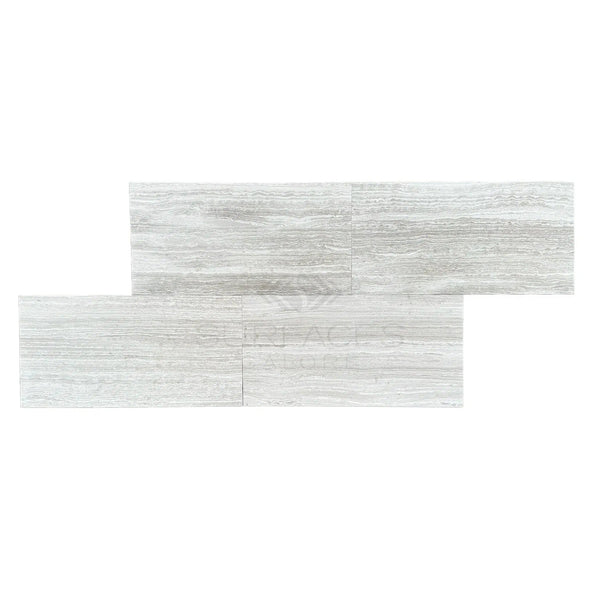 Haisa Light (White Wood) Premium 12X24 Limestone Honed - SurfacesGalore