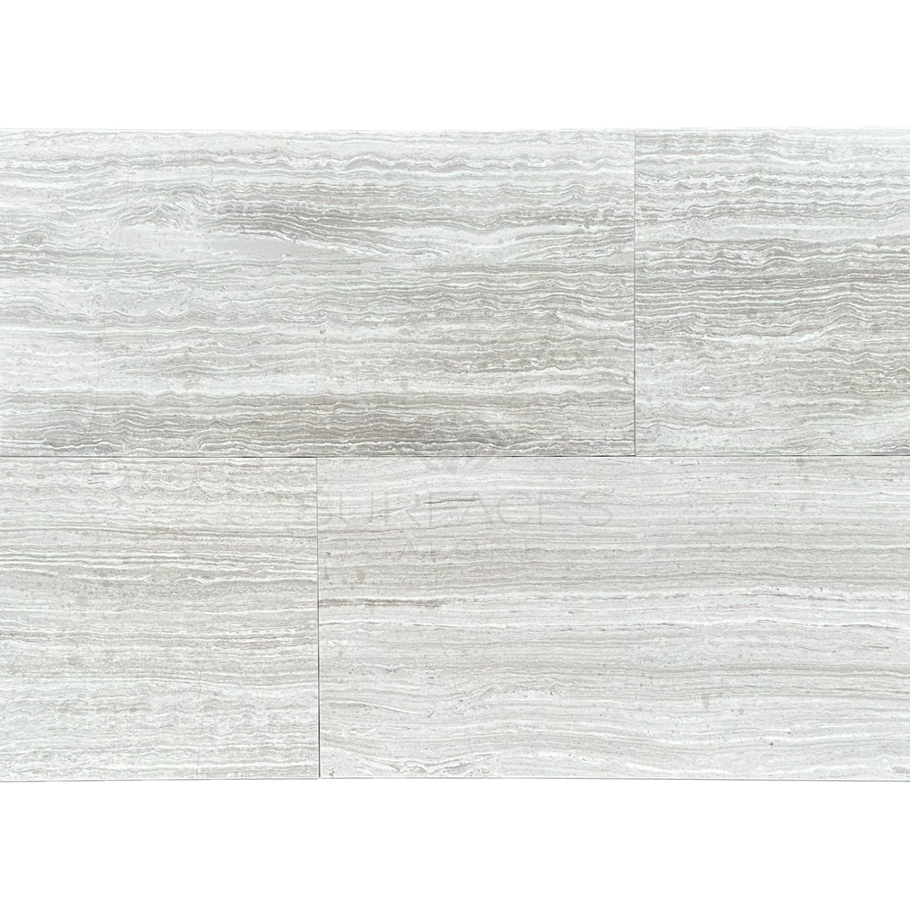 Haisa Light (White Wood) Premium 12X24 Limestone Honed - SurfacesGalore