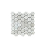 Haisa Light (White Wood) Premium 2X2 Hexagon Mosaic Limestone Honed - SurfacesGalore