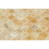 Honey Onyx (Giallo Crystal) 1X1 Mosaic Marble Tile Polished