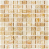 Honey Onyx (Giallo Crystal) Premium 1X1 Mosaic Marble Tile Polished - SurfacesGalore