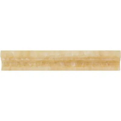 Honey Onyx (Giallo Crystal) Premium 2X12 Crown (Mercer) Liner Polished - SurfacesGalore