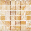 Honey Onyx (Giallo Crystal) Premium 2X2 Mosaic Marble Tile Polished - SurfacesGalore