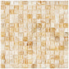 Honey Onyx (Giallo Crystal) Premium 3 - D Small - Bread Mosaic Marble Tile Polished - SurfacesGalore