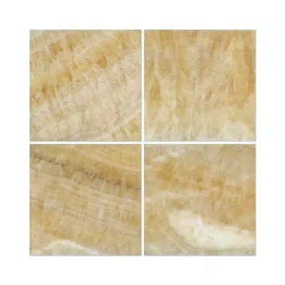 Honey Onyx (Giallo Crystal) Premium Marble 18X18 Polished - SurfacesGalore