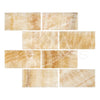 Honey Onyx (Giallo Crystal) Premium Marble 3X6 Polished - SurfacesGalore