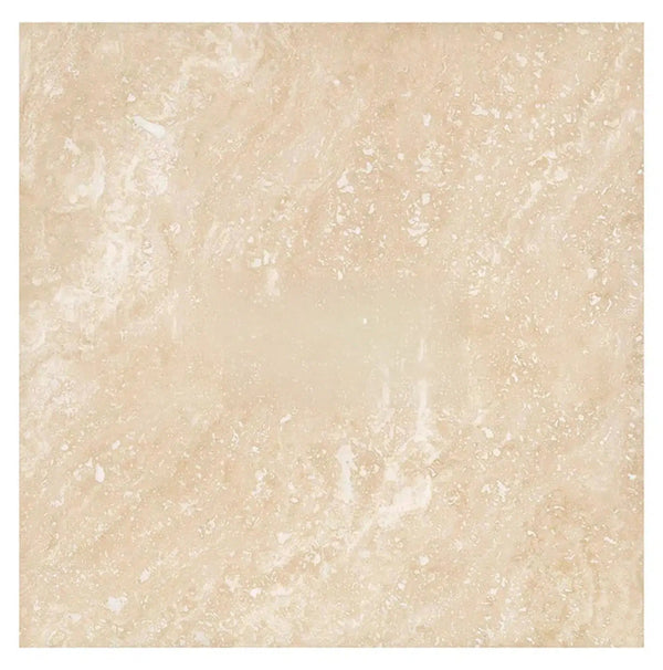 Ivory (Light) Travertine 12X12 (Cross-Cut) Filled and Polished