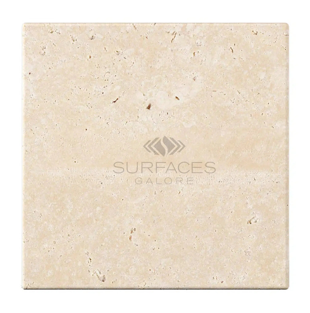 Ivory (Light) Travertine 12X12 (Cross-Cut) Tumbled