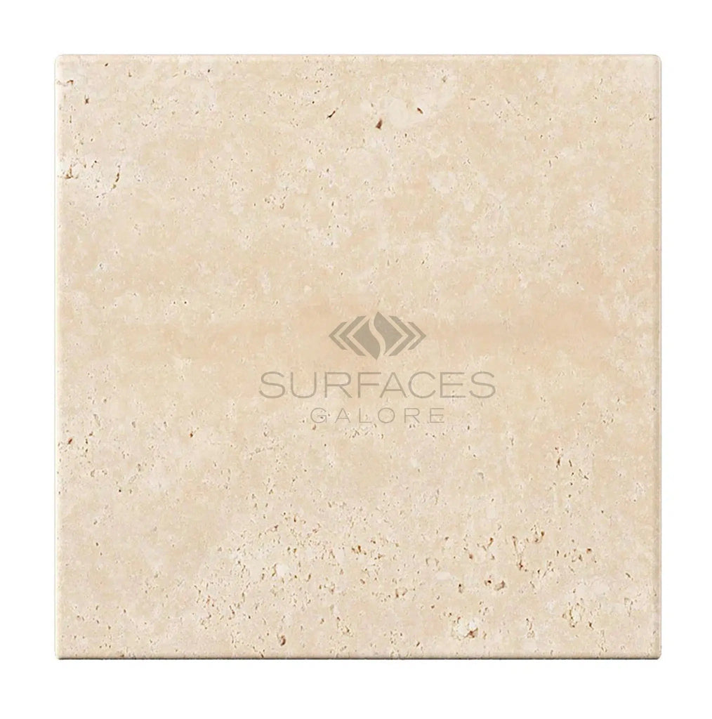 Ivory (Light) Travertine 12X12 (Cross-Cut) Tumbled