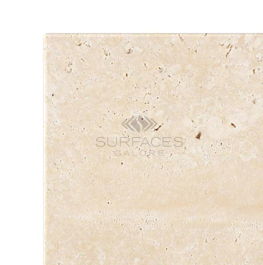 Ivory (Light) Travertine 12X12 (Cross-Cut) Tumbled