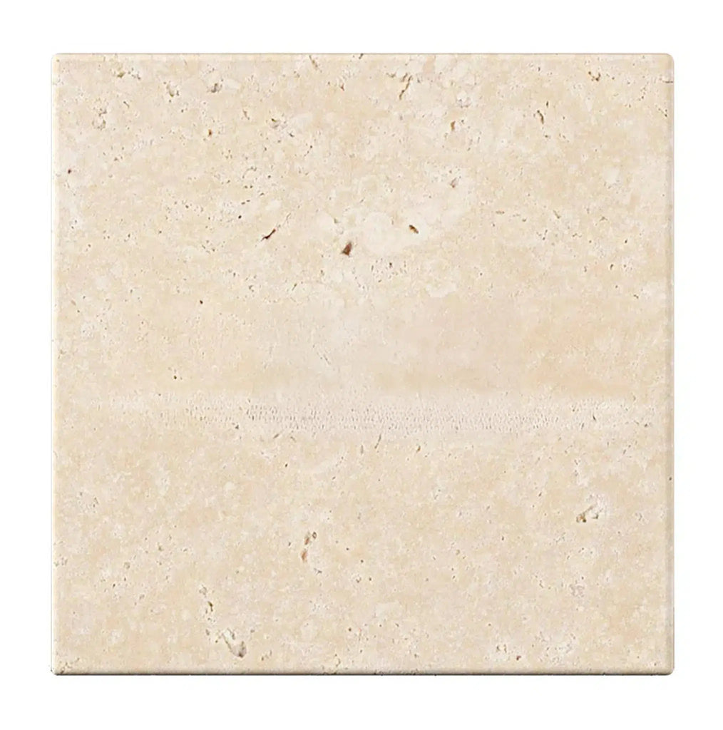 Ivory (Light) Travertine 12X12 (Cross-Cut) Tumbled