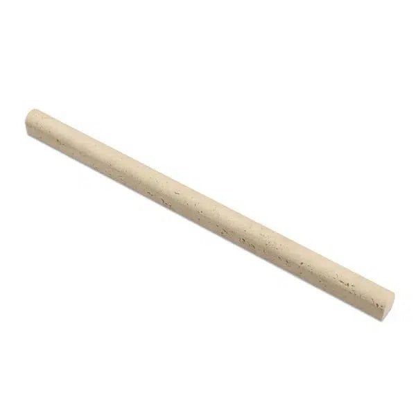 Ivory (Light) Travertine 1/2X12 Pencil Liner Honed - SurfacesGalore