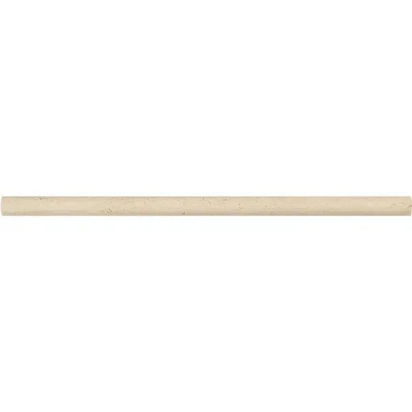 Ivory (Light) Travertine 1/2X12 Pencil Liner Honed - SurfacesGalore