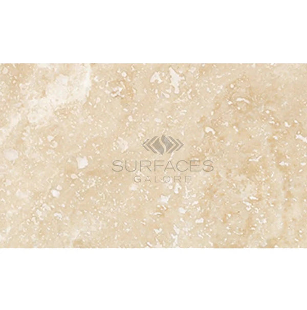 Ivory (Light) Travertine 12X24 (Cross - Cut) Filled and Honed - SurfacesGalore