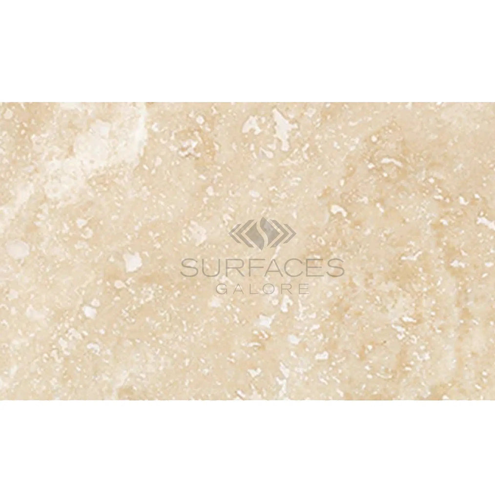 Ivory (Light) Travertine 12X24 (Cross - Cut) Filled and Polished - SurfacesGalore