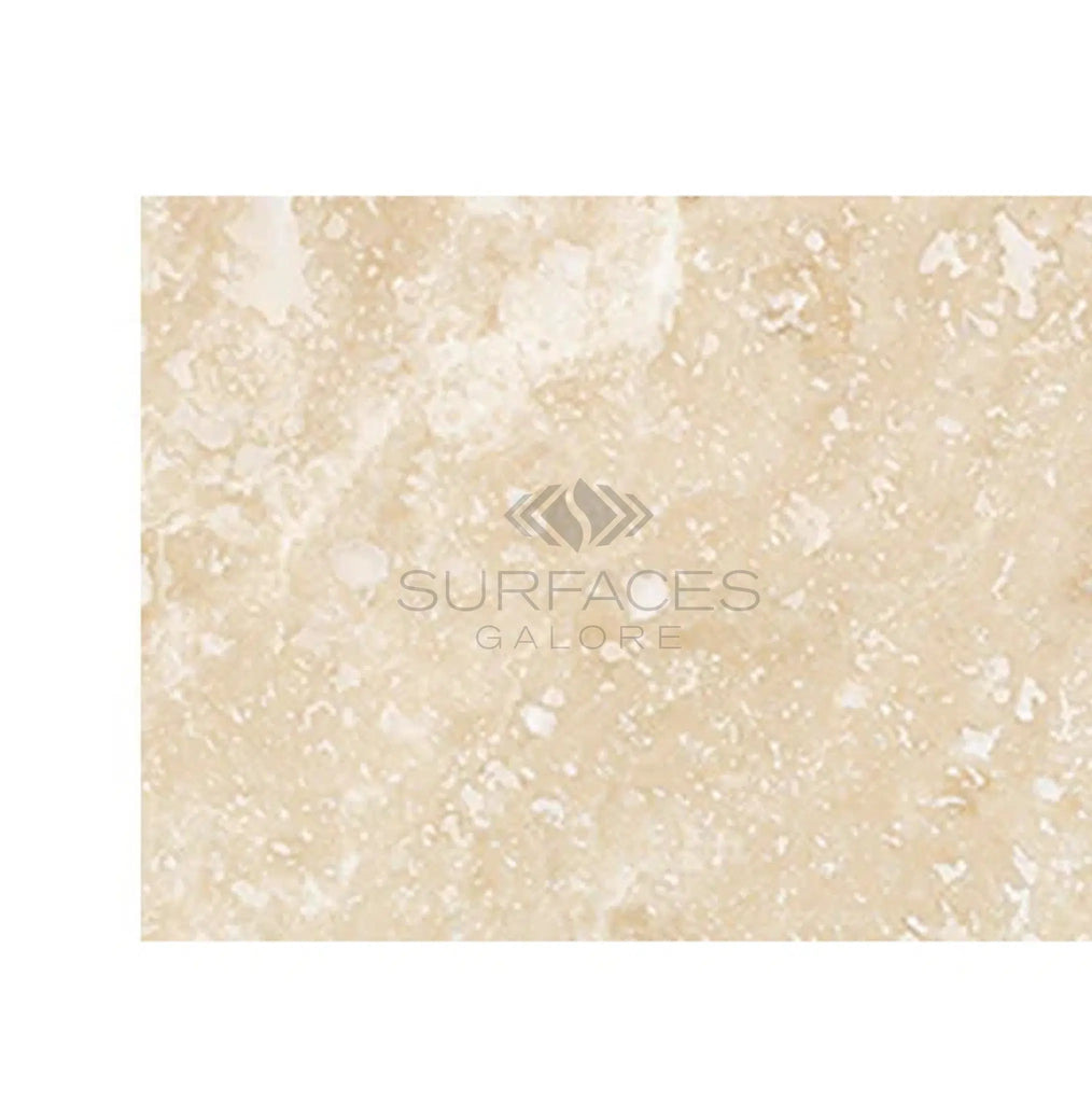 Ivory (Light) Travertine 12X24 (Cross - Cut) Filled and Polished - SurfacesGalore