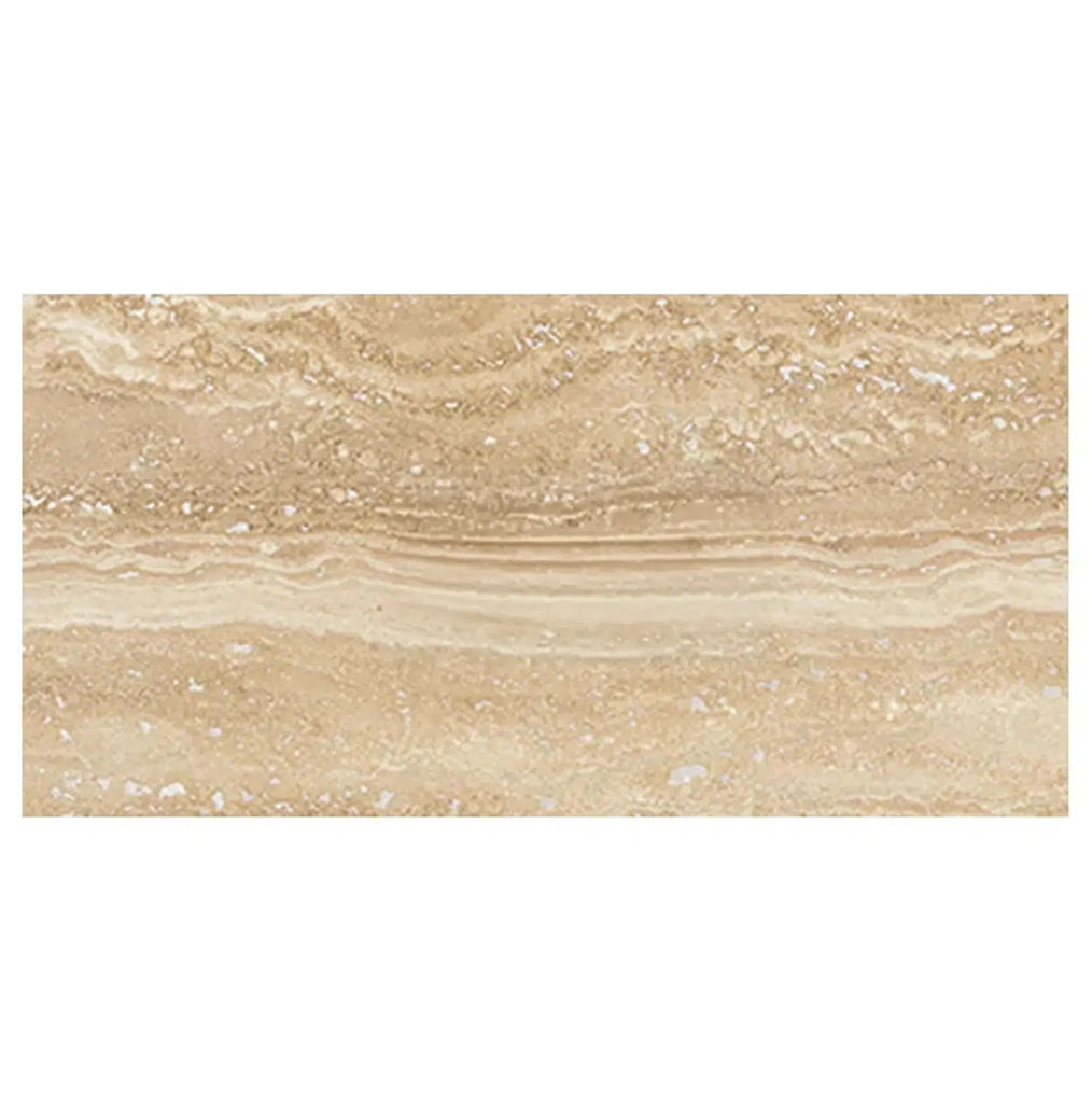 Ivory (Light) Travertine 12X24 (Vein-Cut) Filled and Polished