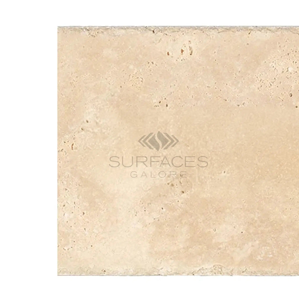 Ivory (Light) Travertine 16X24 (Cross-Cut) Unfilled, Brushed and Chiseled