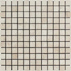 Ivory (Light) Travertine 1X1 Mosaic Tumbled - SurfacesGalore