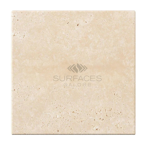 Ivory (Light) Travertine 24X24 (Cross - Cut) Tumbled - SurfacesGalore