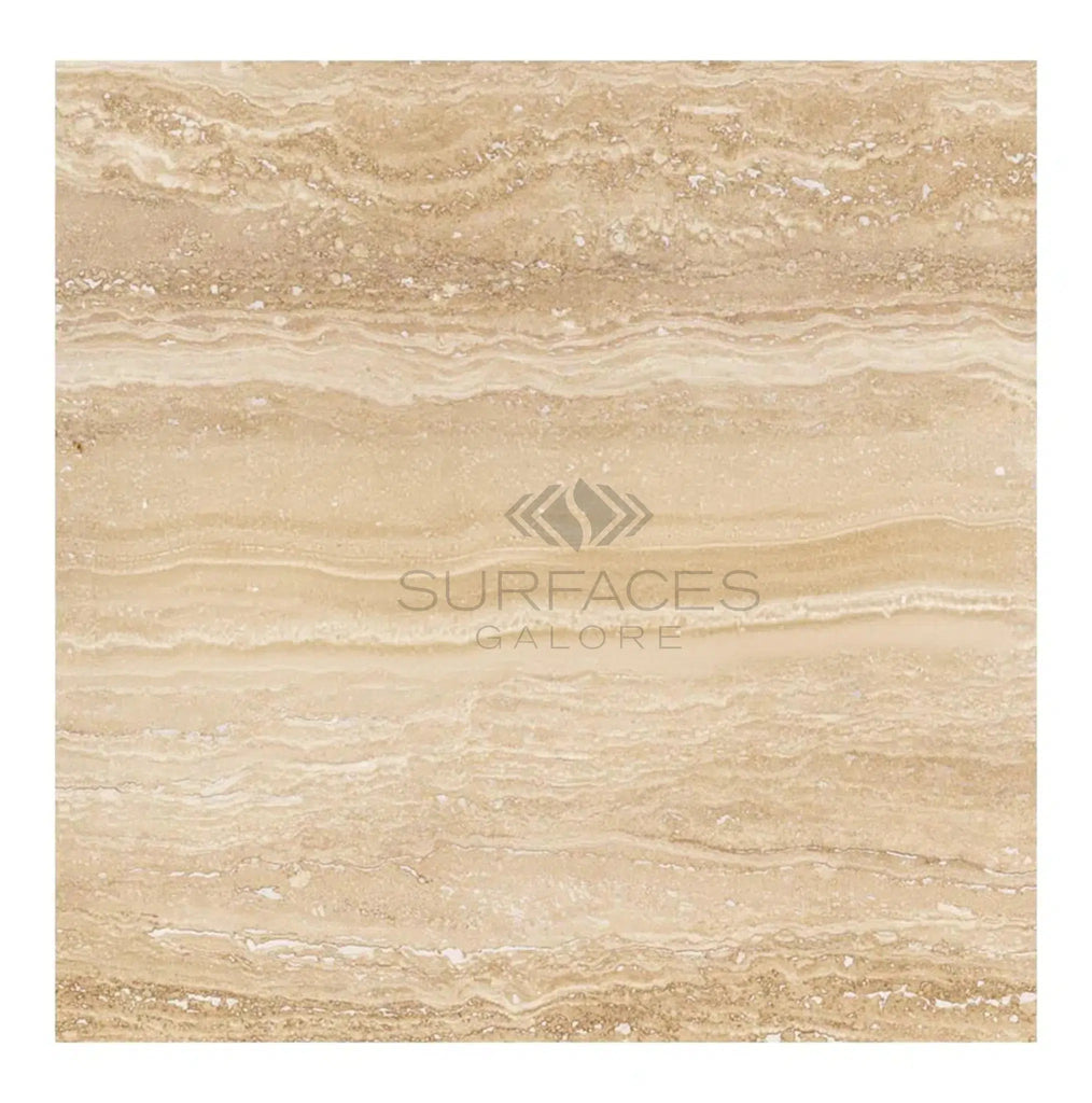 Ivory (Light) Travertine 24X24 (Vein-Cut) Filled and Honed