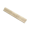 Ivory (Light) Travertine 2X12 OG - 1 (Single - Step Chair Rail Trim) Liner Honed - SurfacesGalore