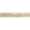 Ivory (Light) Travertine 2X12 OG - 1 (Single - Step Chair Rail Trim) Liner Honed - SurfacesGalore