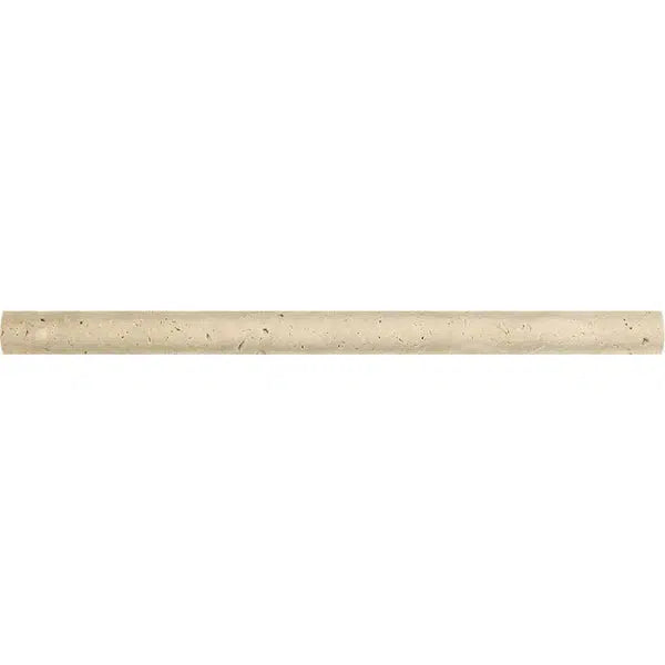 A beige, cylindrical paper straw with a slightly textured surface reminiscent of the Ivory (Light) Travertine 3/4X12 Bullnose Liner Honed by SurfacesGalore. The straw appears to be eco-friendly and compostable, suitable for use in beverages as an alternative to plastic straws.