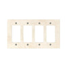 Ivory (Light) Travertine 4 Gang ROCKER Switch Wall Plate/Cover Plate/Switch Plate