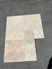 Ivory (Light) Travertine 4 pcs Versailles Pattern/ French Pattern Set (Cross-Cut) Tumbled