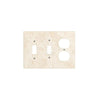 Ivory (Light) Travertine Double TOGGLE - DUPLEX Switch Wall Plate/Cover Plate/Switch Plate