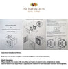 Instructional diagram for installing a genuine Ivory (Light) Travertine Double TOGGLE - ROCKER Switch Wall Plate/Cover Plate/Switch Plate, provided by SurfacesGalore.