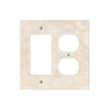 Ivory (Light) Travertine ROCKER - DUPLEX Switch Wall Plate/Cover Plate/Switch Plate