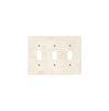 Ivory (Light) Travertine Triple TOGGLE Switch Wall Plate/Cover Plate/Switch Plate