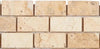 La Travonya Travertine 1X2 Brick Mosaic Filled and Honed